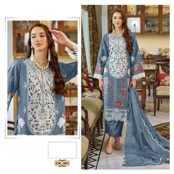 Festival Wear Style Designer Pakistani Salwar Kameez DN 301 (Full Stitched)