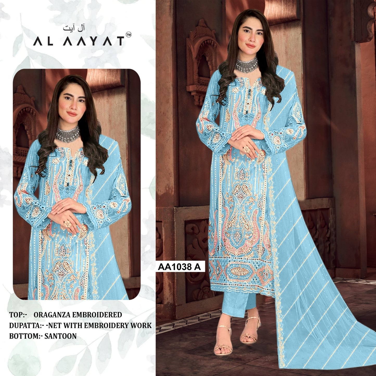 AA 1038 Colors Heavy Embroidered Pakistani Suit Catalog (SEMI STITCHED)