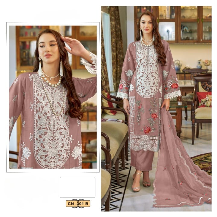 Festival Wear Style Designer Pakistani Salwar Kameez DN 301 (Full Stitched)