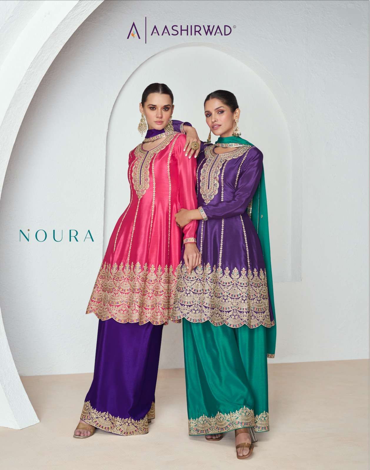 Aashirwad Noura 9932 And 9933 Readymade Designer Suit Catalogue