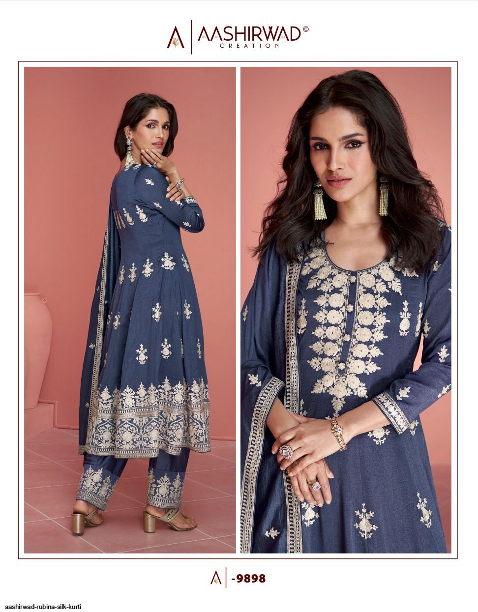 Aashirwad Rubina 9897 To 9899 Readymade Premium Designer Suit